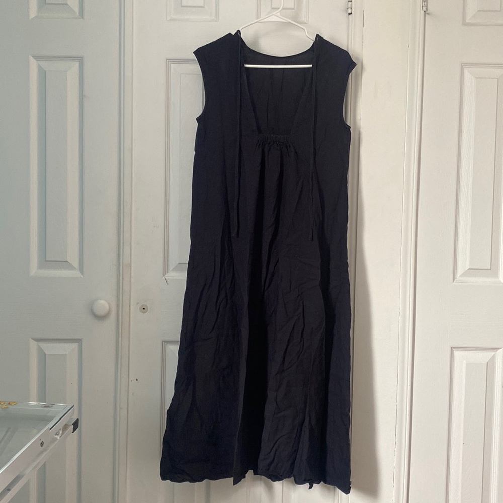 Long Black Linen dress